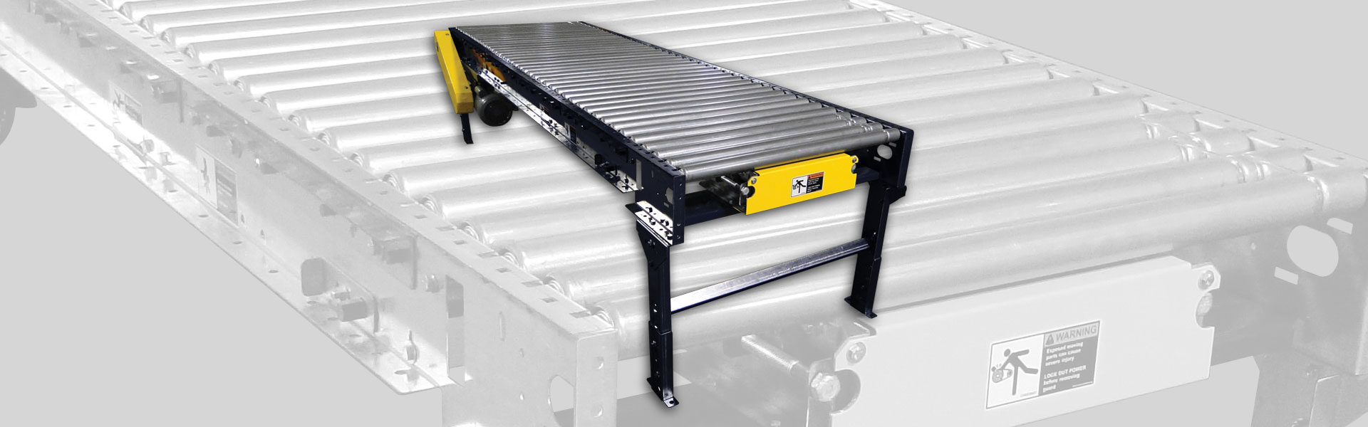 conveyor de rodillos y banda modular: 3 sistemas clave y sus características técnicas Omni Metalcraft BDLR conveyor de rodillos banda transmision acero curva spur industrial