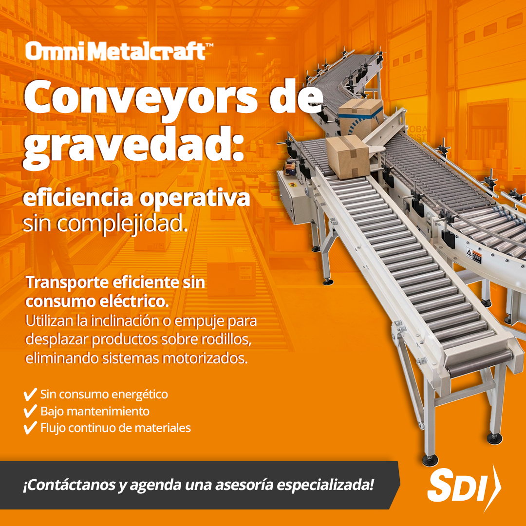 Conveyors de gravedad: aplicaciones industriales y cómo optimizar el flujo de materiales con omni metalcraft Conveyors de gravedad sdi industrial