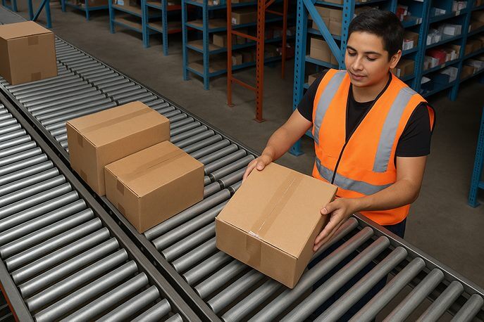 Conveyors ayudando al proceso de producción