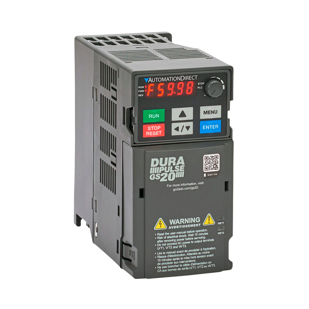 Variador de frecuencia industrial vs arrancador suave: cómo elegir el control correcto para tus motores variador de frecuencia industrial DURApulse GS23-22P0 AutomationDirect Stellar