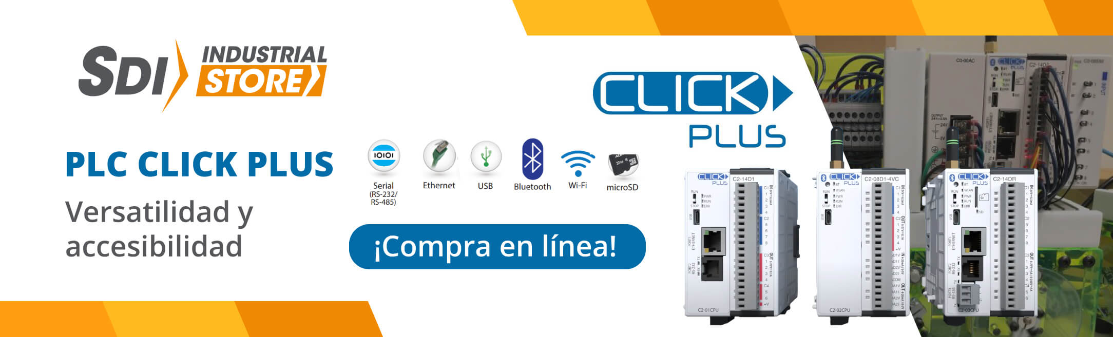 Práctico y económico control de movimiento con micro-PLC y motores paso a paso plc-click-plus-16-10-2024