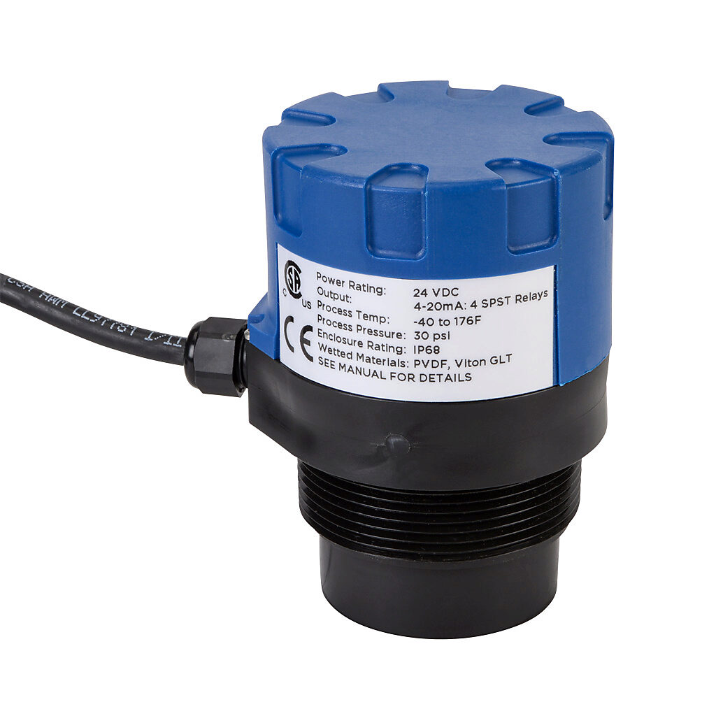 Ultrasonido, radar o vibración: conoce los tipos de sensores de nivel que tu proceso realmente necesita sensor ultrasonico nivel tanque liquido sin contacto Flowline EchoPod industrial vf