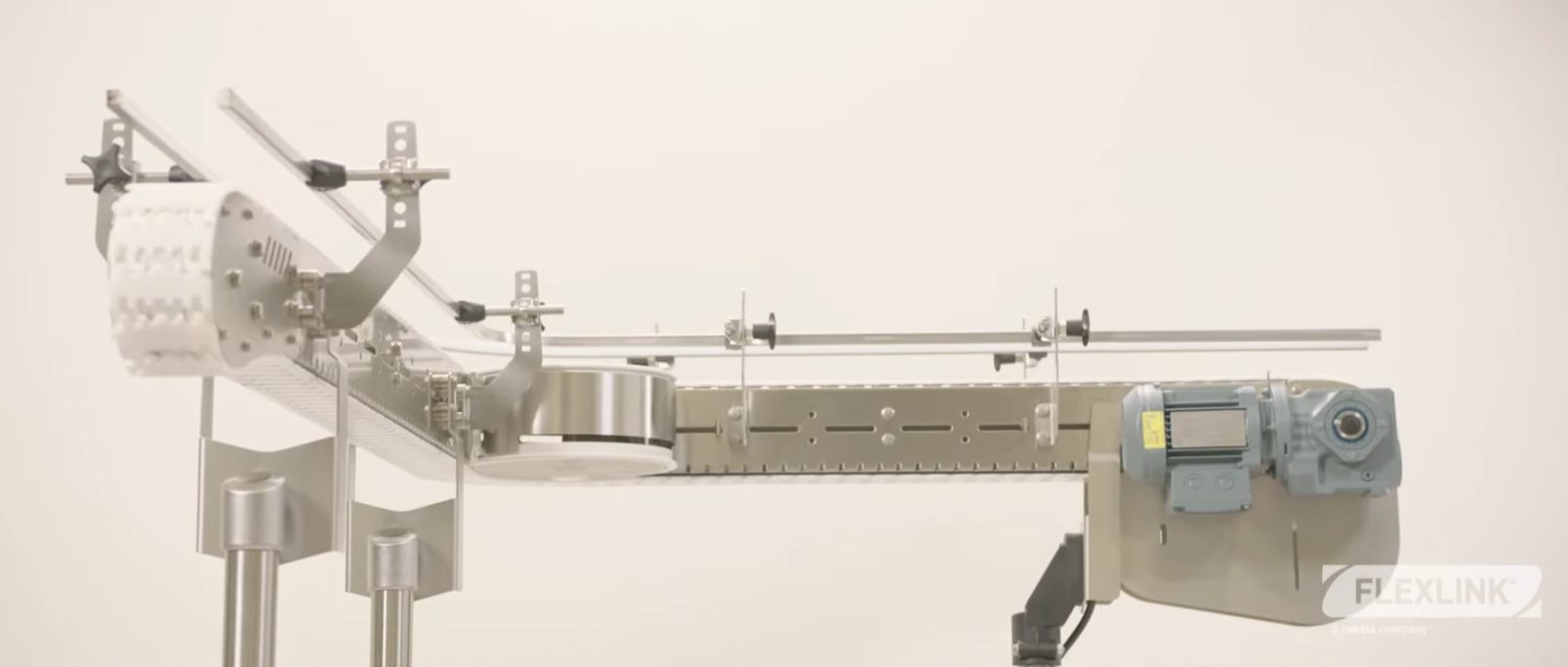 conveyor de rodillos y banda modular: 3 sistemas clave y sus características técnicas Flexlink X85 cadena plástica multiflex