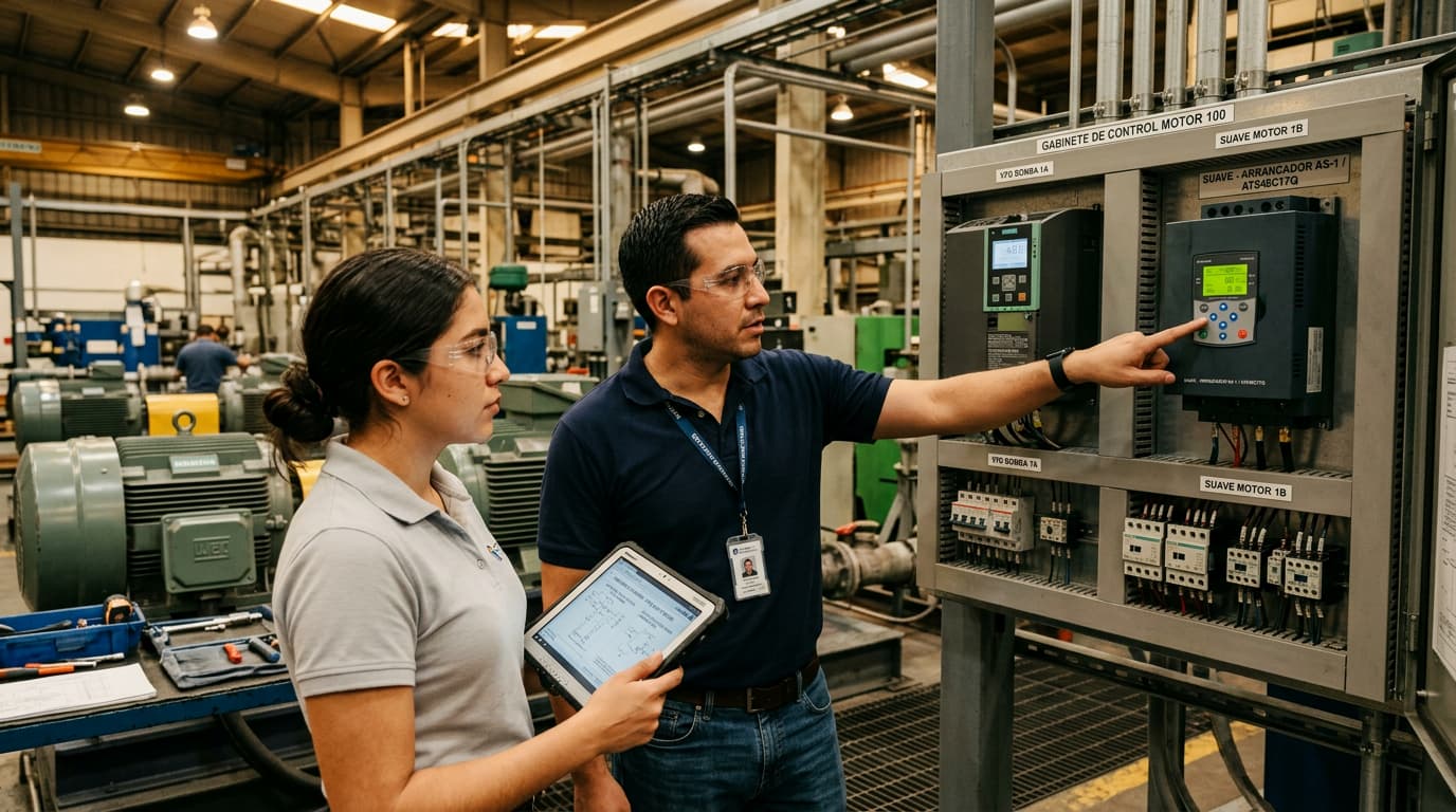 Variador de frecuencia industrial vs arrancador suave: cómo elegir el control correcto para tus motores asesor tecnico SDI control de motores variador frecuencia industrial planta Mexico