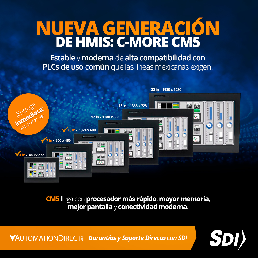 El C-more CM-5 ya está aquí: Sustituye tu HMI obsoleto y obtén la potencia y velocidad que las líneas mexicanas exigen. hmi-cm-5-c-more-automation-v1
