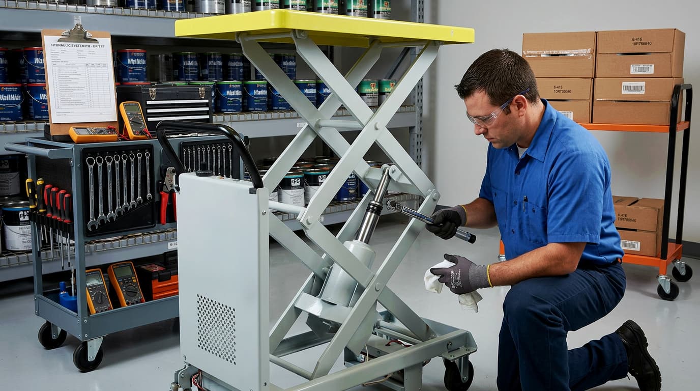 Mantenimiento de mesas de levante: reconoce los síntomas antes de que paren tu operación mantenimiento mesa levante sistema hidraulico mecanico electrico inspeccion industrial tijera sdi
