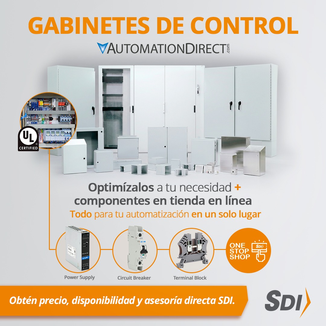 Componentes esenciales para gabinetes de control: cómo elegir la base de un sistema confiable. gabinetes-de control-automationdirect-v2