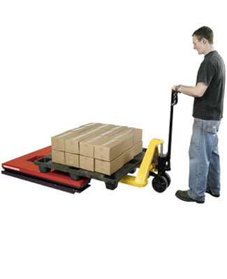 Cargar y descargar palets: la manera más rápida, segura y fácil. 🦾📦 elift_down_black_pallet_
