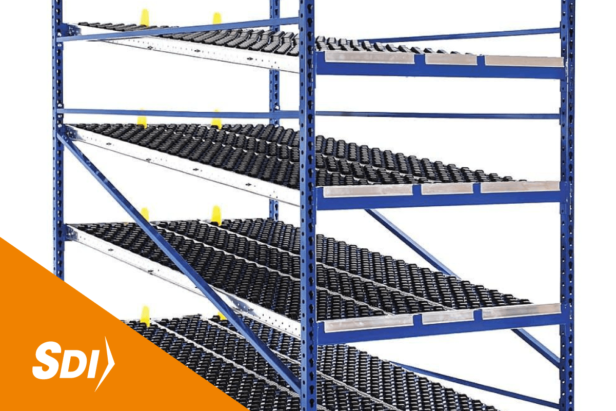 Rack dinámico SDI — flujo por gravedad
